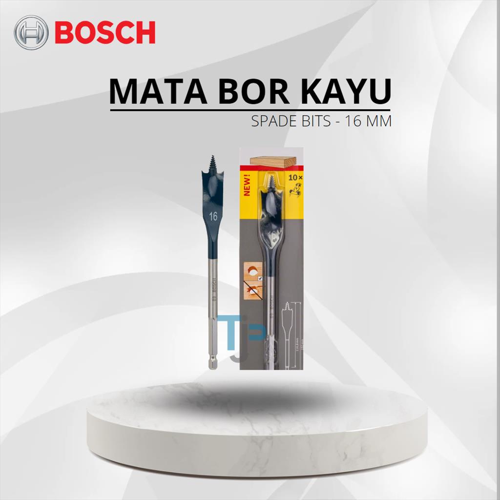 Mata Bor Kayu - 16 mm BOSCH Spade Bits Self Cut 2608595487