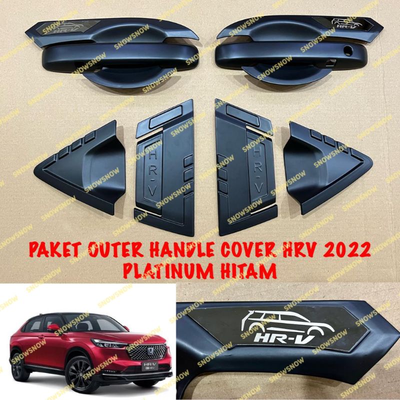 Paket Outer Handle Depan Belakang Honda Hrv 2022 2023 Platinum Chrome Hitam Carbon