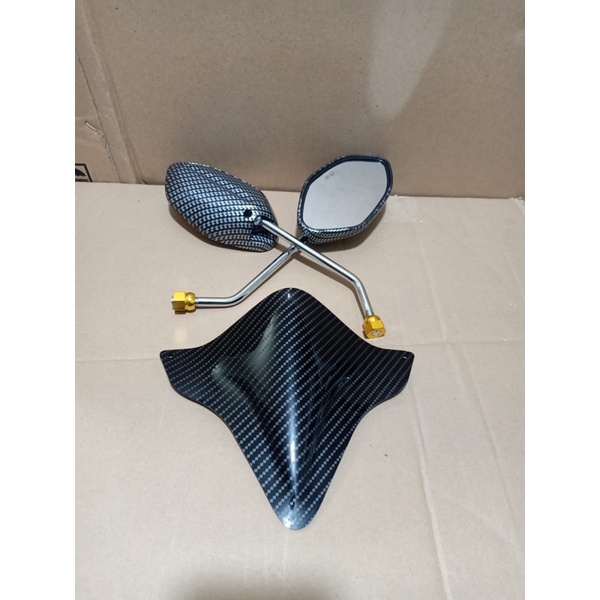 Paket visor variasi bahan akrilik beat Esp new beat fi plus kaca spion karbon honda beat fi beat fi 