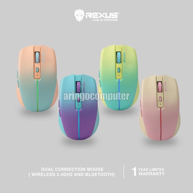 Mouse Rexus DUAL MODE WIRELESS BLUETOOTH QB200 VIOLET