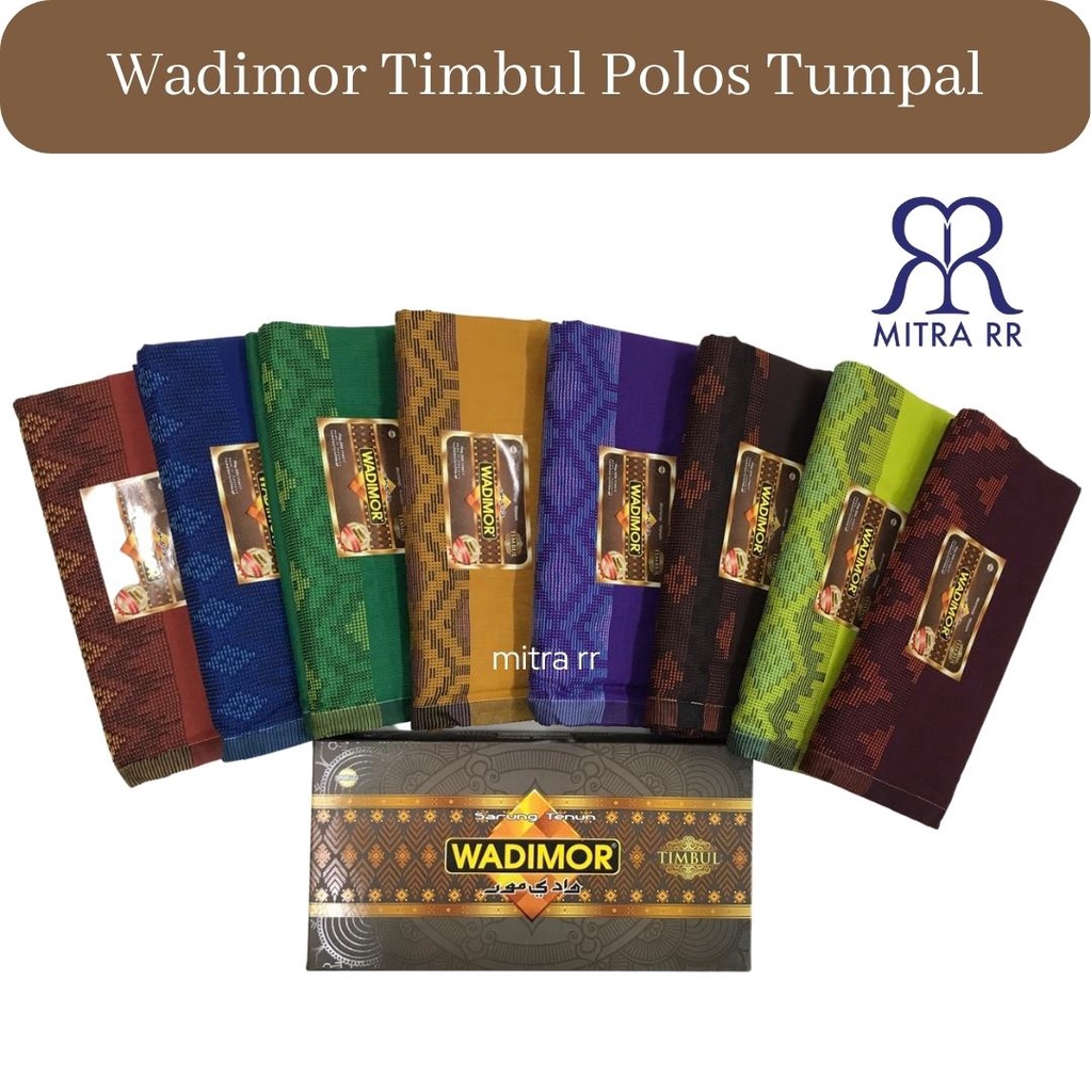 Sarung Wadimor Timbul Polos Tumpal Motif / Sarung Dewasa