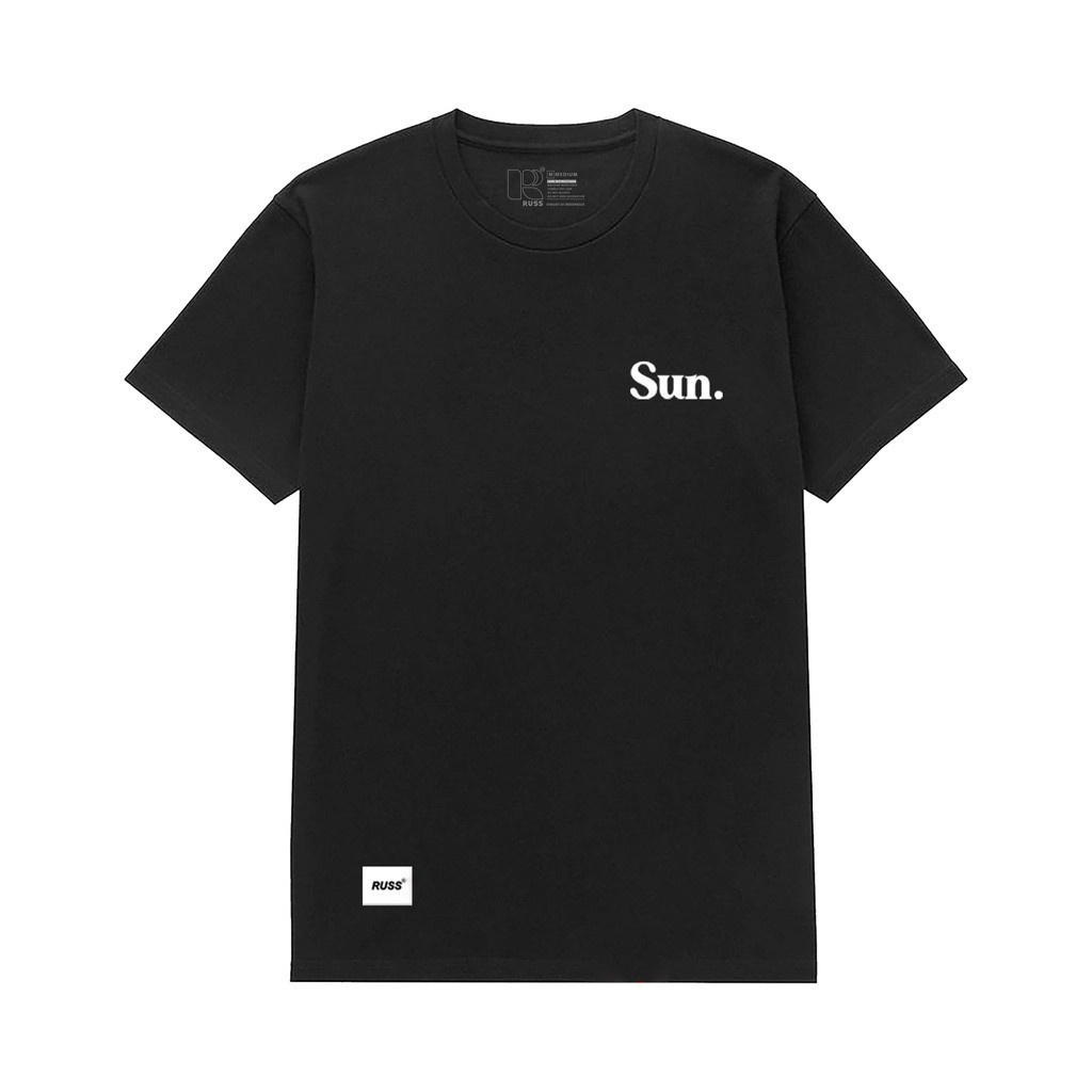 Russ.Co T-shirt Unisex SunBlack | Kaos Pria | Kaos Wanita | T-shirt Distro | T-shirt Simple | T-Shir