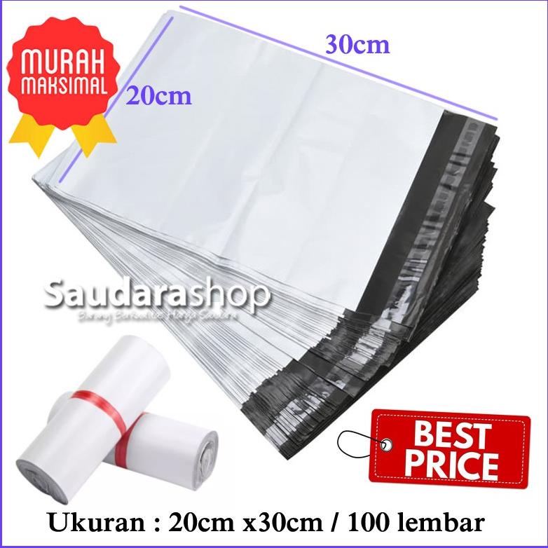

Polymailer Packing (20cm x 30cm) 100 lembar / Polymailer 20x30 Putih / Polymailer 20x30