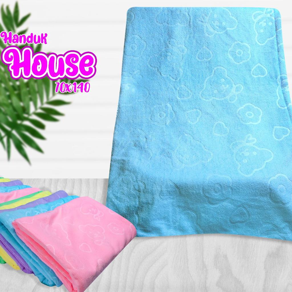 Handuk Mandi Microfiber Anak Polos Uk 70x140 cm 005