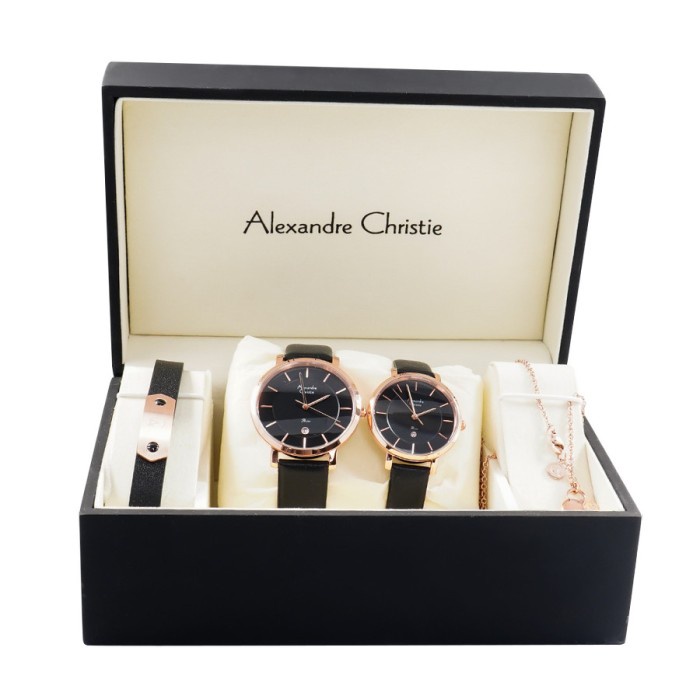 JAM TANGAN ALEXANDRE CHRISTIE AC 8666 BOX SET COUPLE ORIGINAL GARANSI RESMI 1 TAHUN