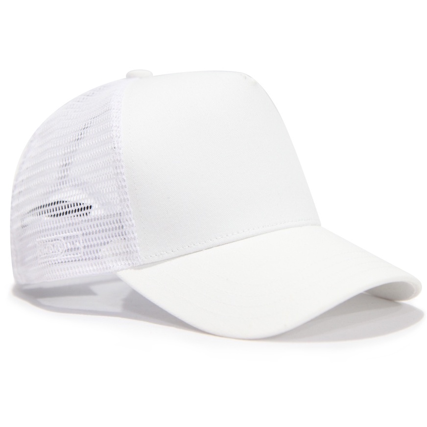 Snapback Topi Trucker Dewasa Putih Polos Premium