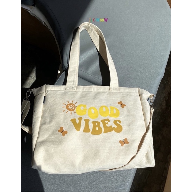 new tas zakwoow sena totebag good vibes