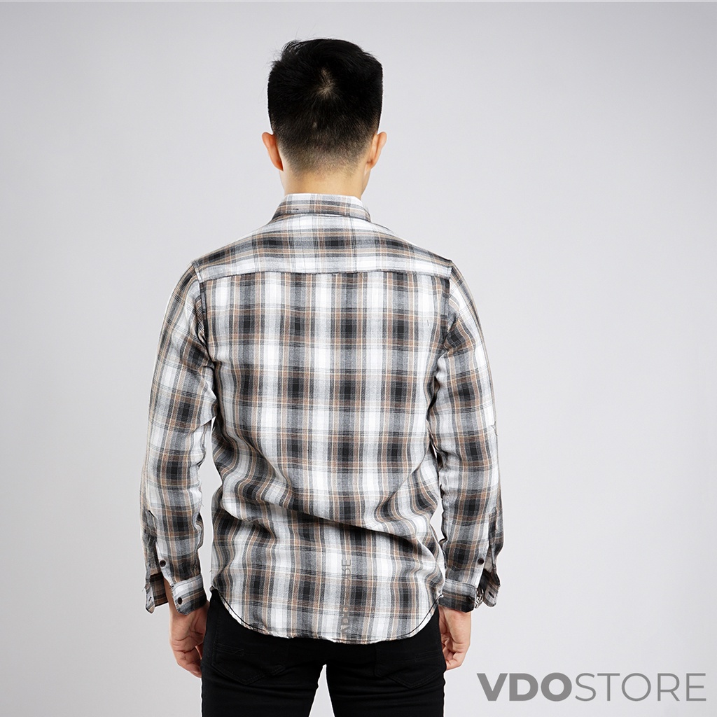 KEMEJA FLANEL PRIA 30B VETERANO WHITE SHADE - M L XL - KEMEJA LENGAN PANJANG VDOSTORE DEWASA BAJU FLANNEL TANGAN PANJANG HITAM NAVY ABU MOTIF KEMEJA COWOK MURAH DEWASA SANTAI TEBAL KUALITAS IMPORT BAJU CATUR PANEL FANEL