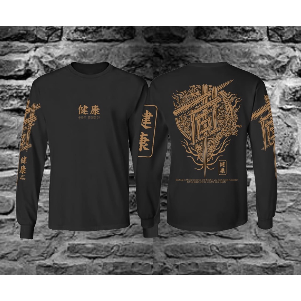 Kaos pria distro lengan panjang terbaru / kaos shogun jepang /kaos anime terbaru / kaos samurai / ka