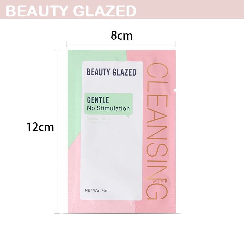 Beauty Glazed Cleansing Wipes Gentle No Stimulation Make Up Remover Pembersih Make Up Beauty Glazed