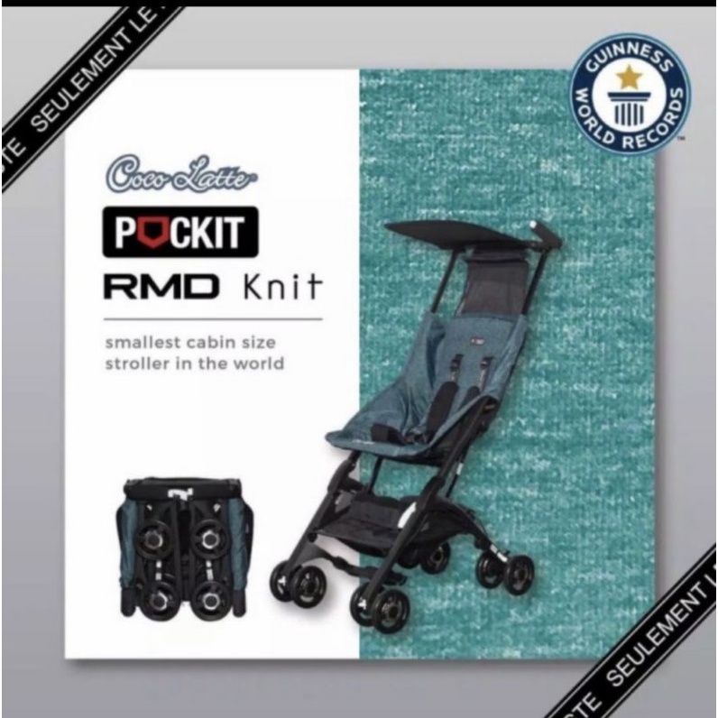 STROLLER CABIN SIZE COCOLATTE 8381 POCKIT 2S GEN 6 RMD KNIT - LAKE BLUE| COCOLATTE BEBE APES
