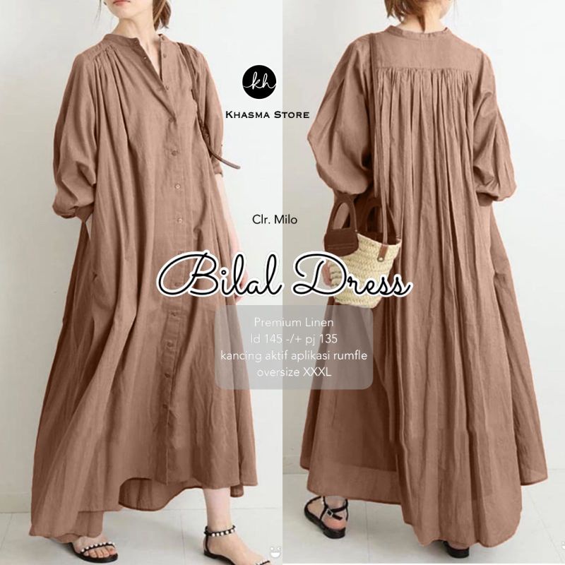 BILAL JUMBO LD 145 DRES WANITA TERBARU BY KHASMA