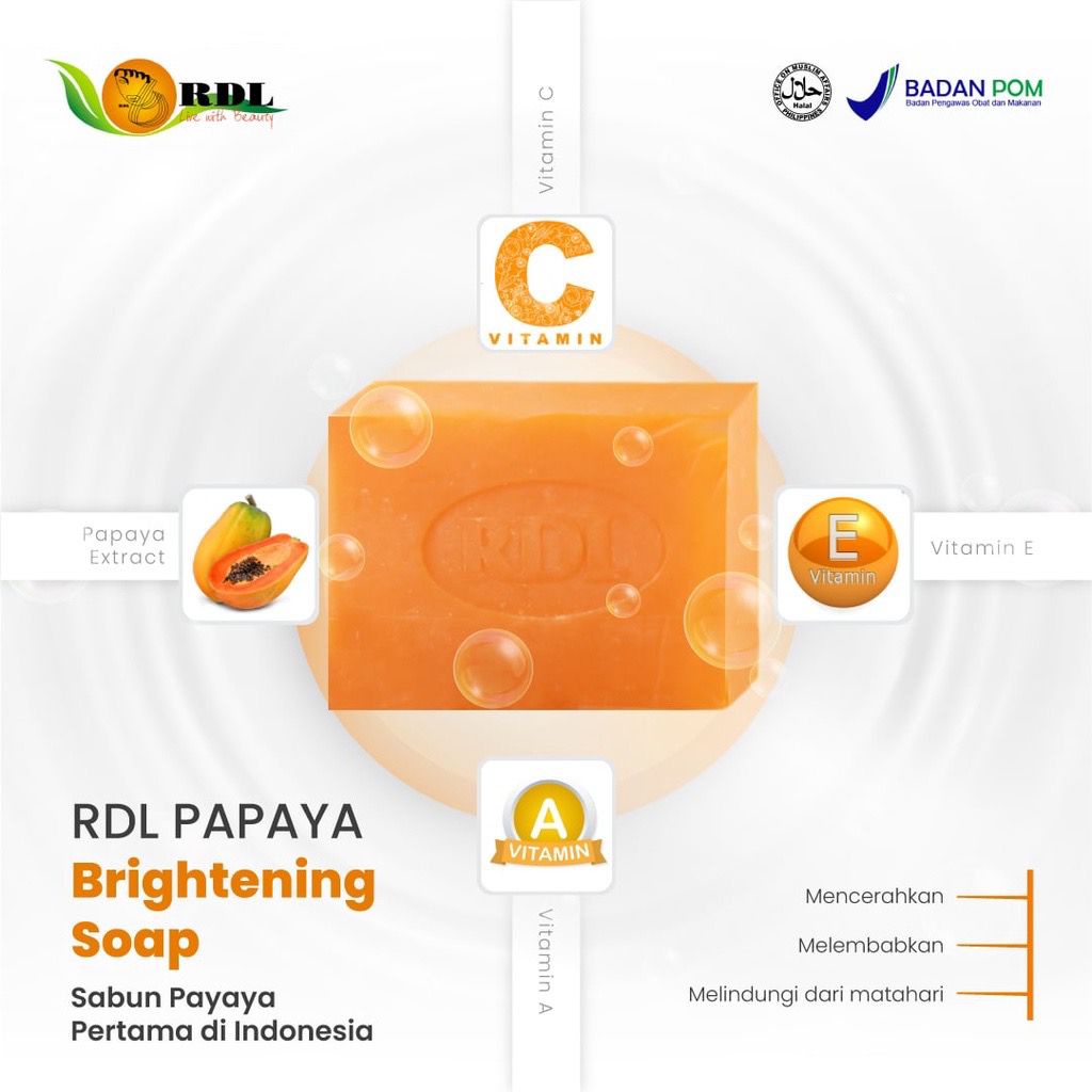 RDL Papaya Soap / sabun papaya / brightening soap