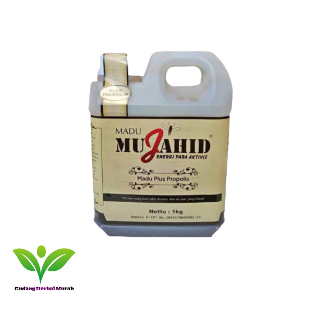 

Madu Mujahid Hutan Plus Propolis 1kg Planet Herbal [Kemasan Cokelat]