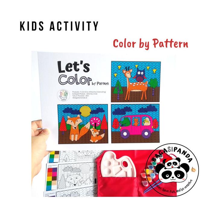 

Paint by Pattern Set isi 3 - Kegiatan Melukis Mewarnai untuk Anak