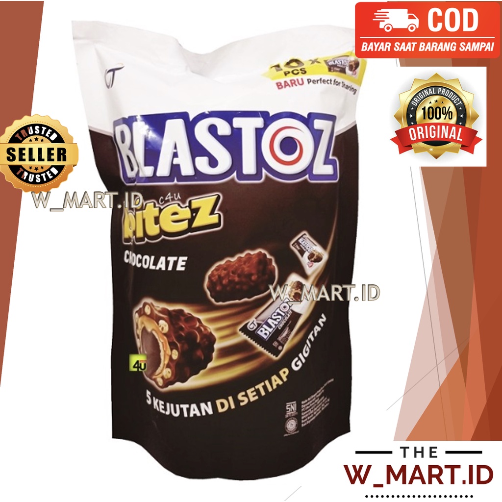 

BLASTOZ BITEZ CHOCOLATE MINI CRISPY CARAMEL WAFER ROLL POUCH ISI 10