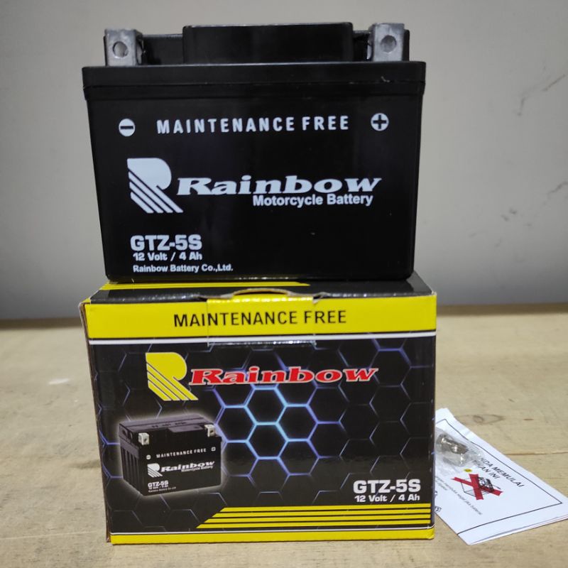 Aki Motor Honda Beat Murah Accu Aki Kering Motor RAINBOW GTZ-5S