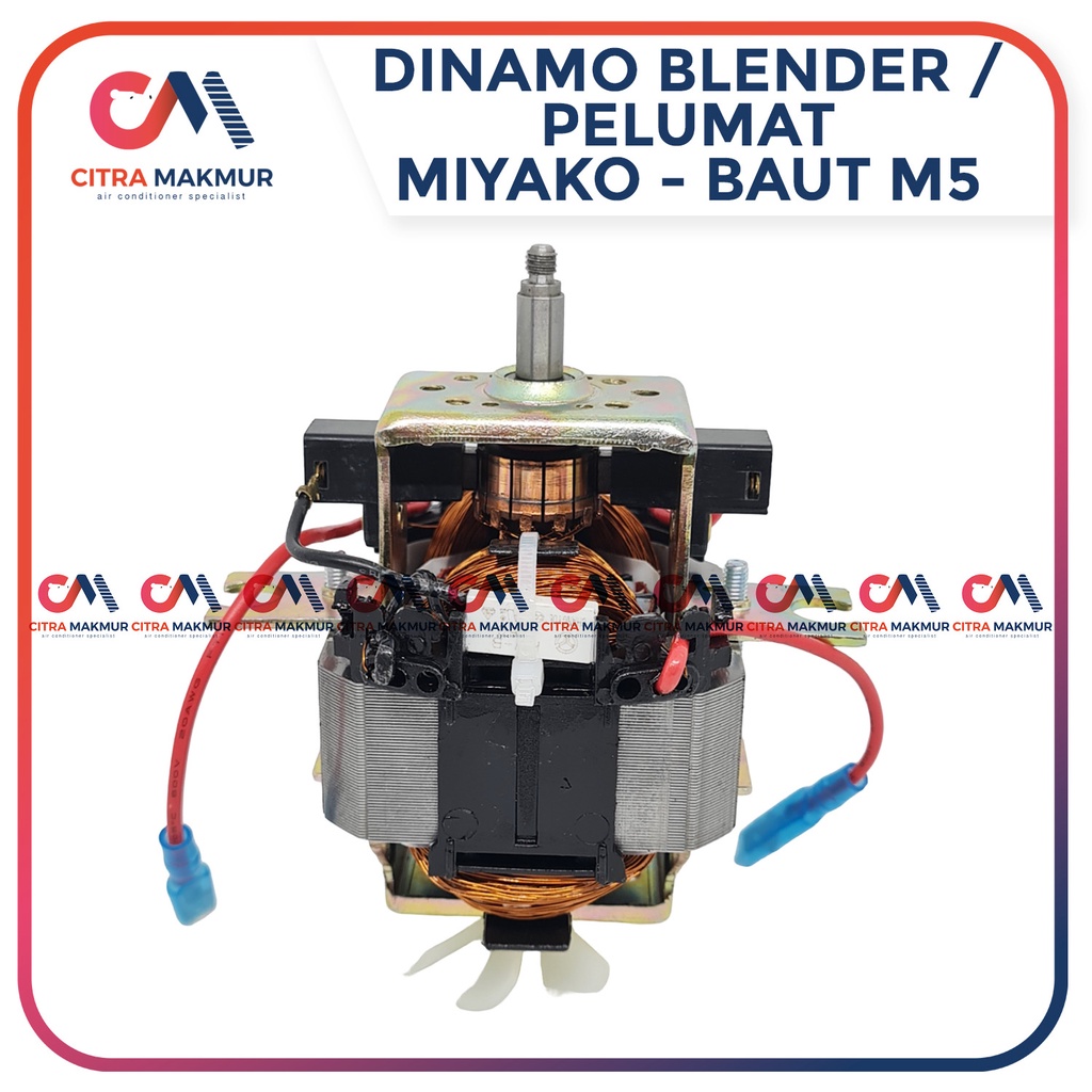 Dinamo Blender Motor Miyako 101 102 BL GS Mesin As kecil Baut M5 baru tembaga pelumat 5mm