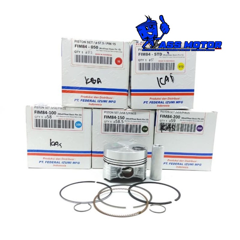 PISTON MIO MENTAH DOME PISTON KIT FIM 84 MIO MODIF DOME MENTAH 57 57.5 58 58.5 59 59.5 60
