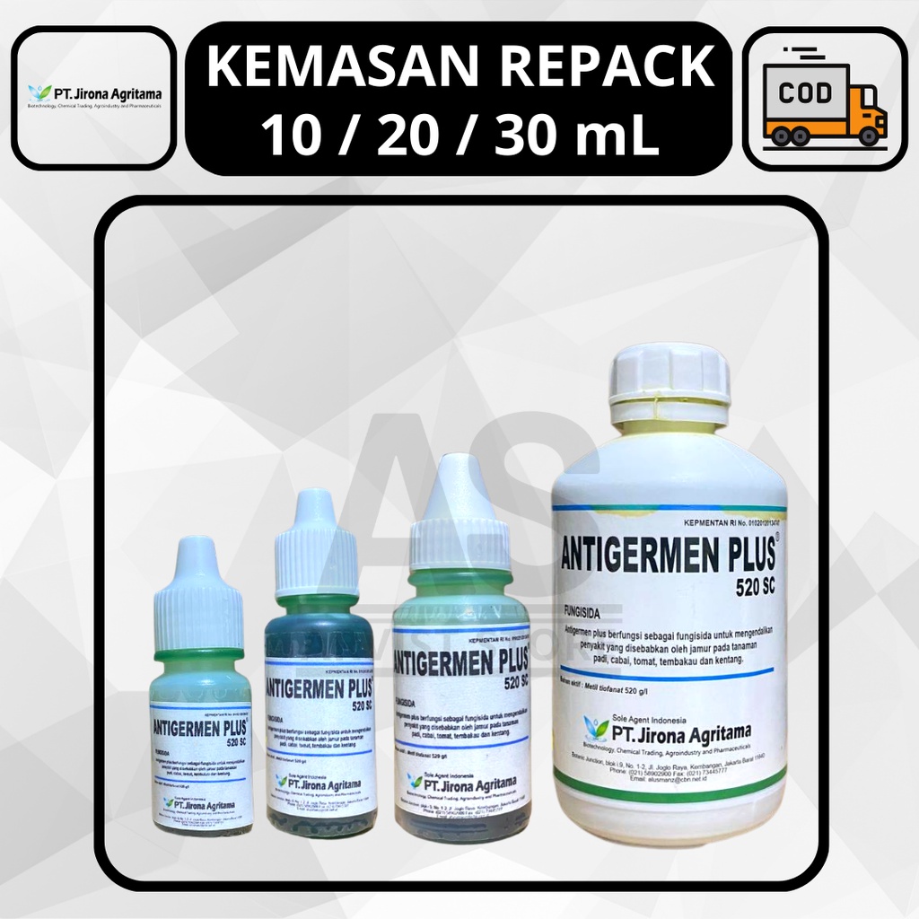 Fungisida Bakterisida Virusida ANTIGERMEN PLUS 520 SC Bahan Aktif Metil tiofanat 520 g/l Kemasan Rep