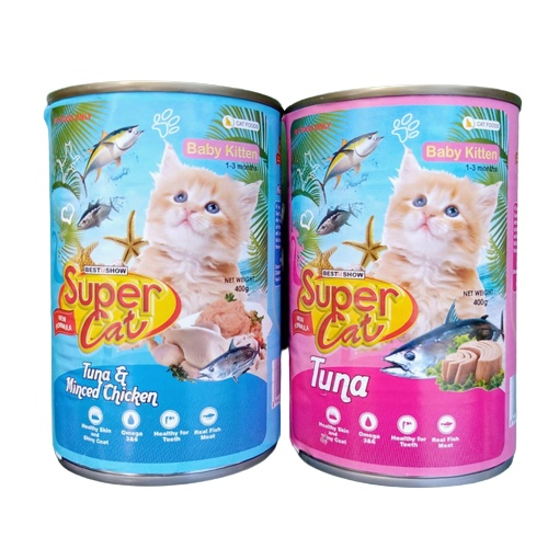 Makanan Kucing Kaleng Super Cat Baby 400g