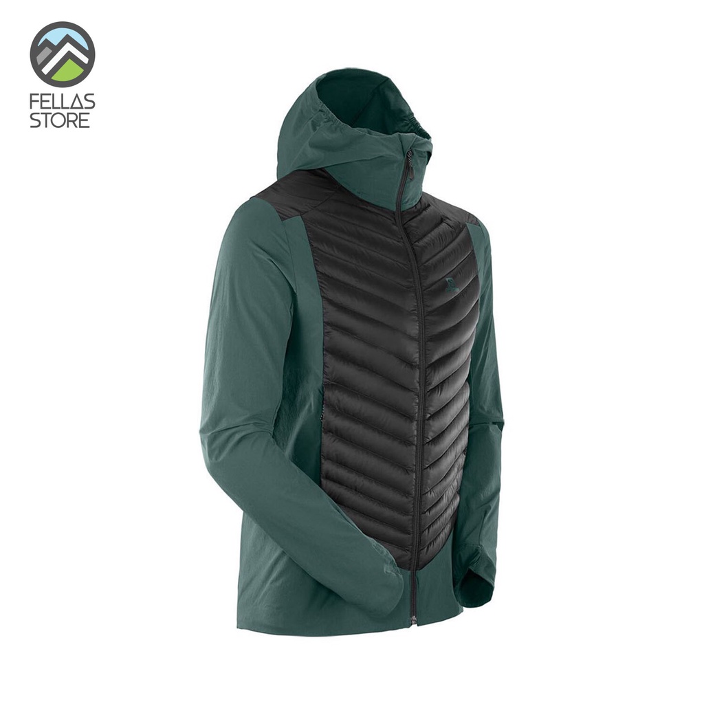 Salomon - Haloes Down Hybrid Hoodie Green Black