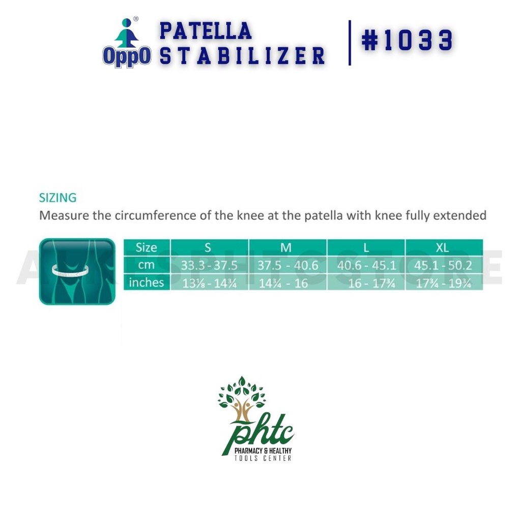 OPPO 1033 Patella Stabilizer Neoprene l Supports Knee Artritis Sedang l Radang Sendi l Keseleo Lutut l Menjaga Ketidakstabilan Lutut Dan Patela