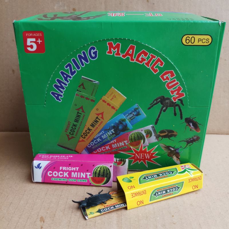 mainan kecoa kaget 1pcs |amazing magic gum prank permen karet