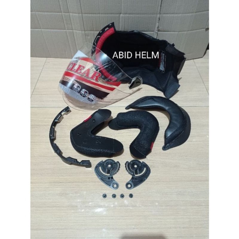 paket busa nhk r6 paket komplit busa dan kaca visor helm nhk R6 r 6 warna bening