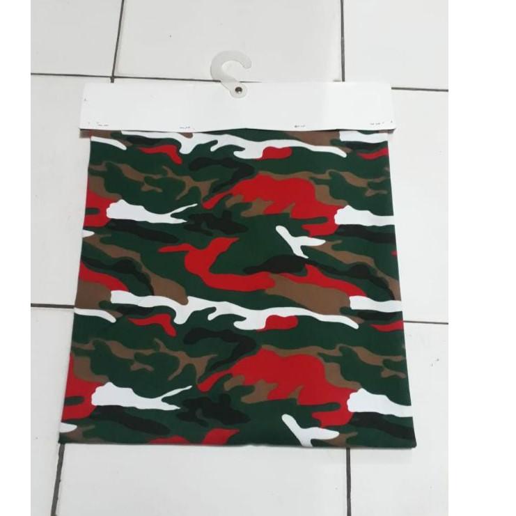 Sale bahan kain loreng laskar merah putih