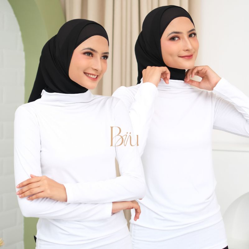 Biiu Kaos Inner Manset Wanita Turtleneck Body Fit Tangan Panjang Premium