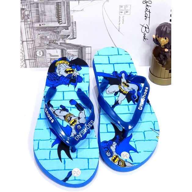 Sandal Anak laki laki motif Batman Bertopeng Biru