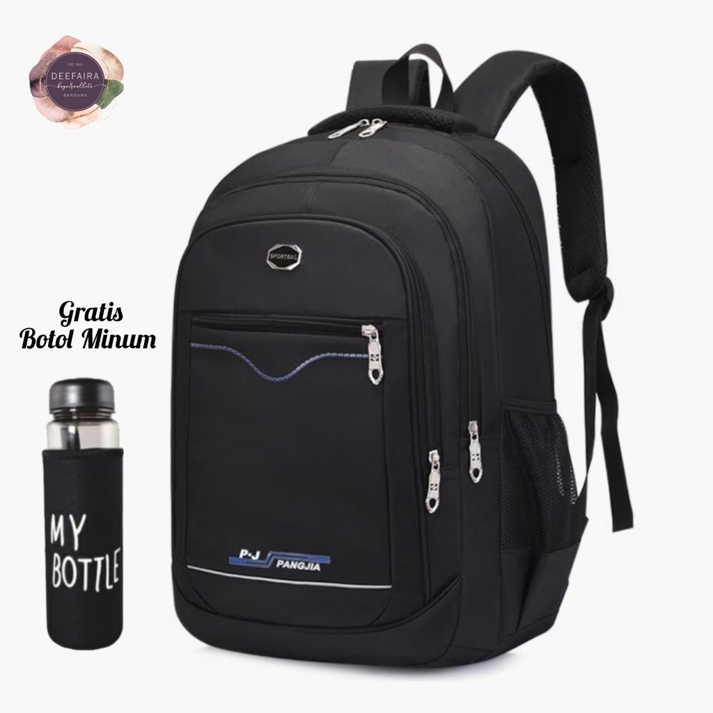 Tas Ransel Bakcpack Pria Motif Dx55 Gratis Botol Minum Untuk Smp Sma &amp; Kuliah