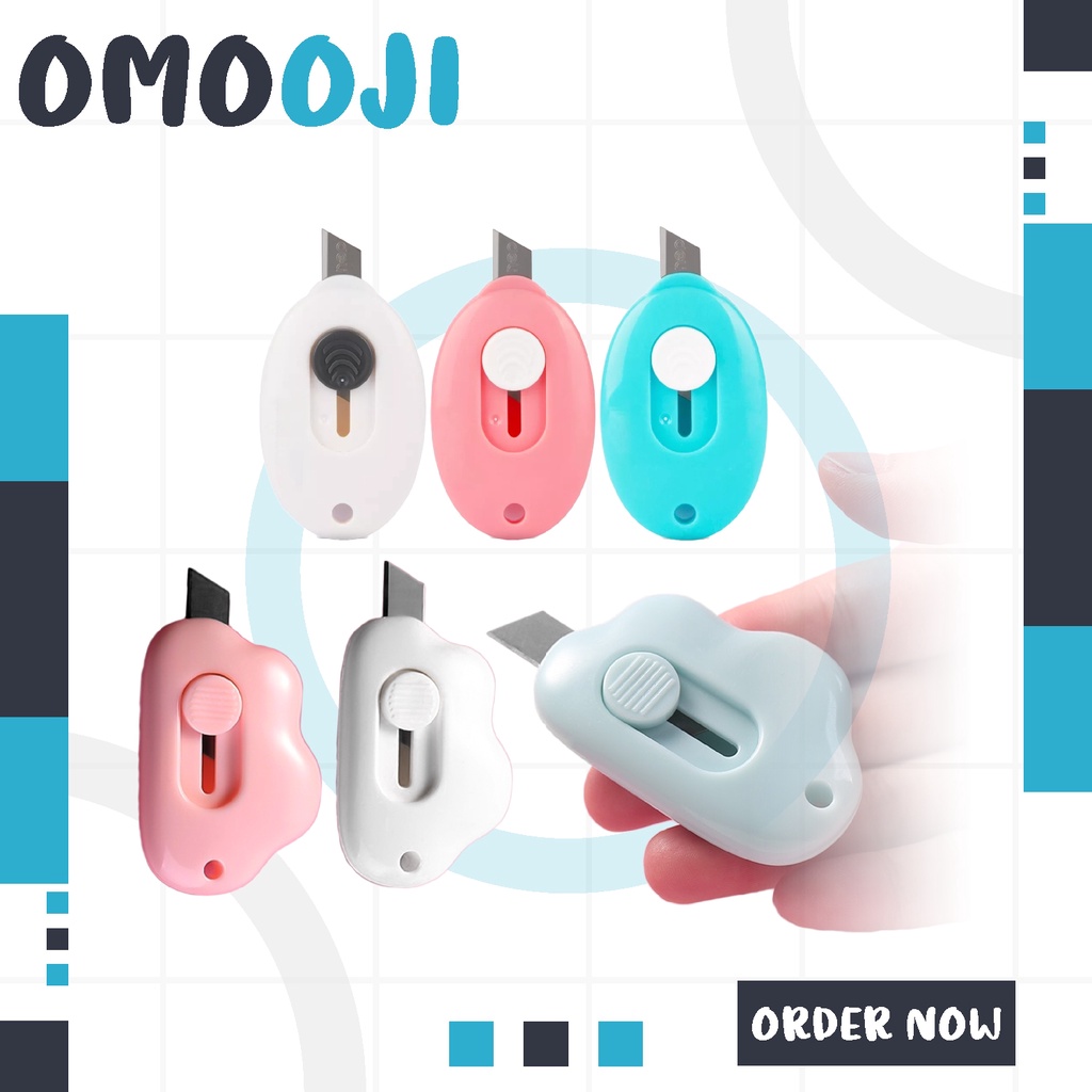 

Omooji Cutter Mini Portable Bentuk Oval Mini Cutter Polos Travel Kit Pemotong Kertas Paper Cutter Lucu S006 S026