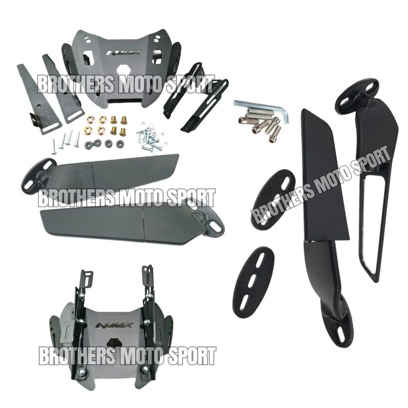 spion winglet nmax breket plus spion nmax 155 bracket serpo nmax lama