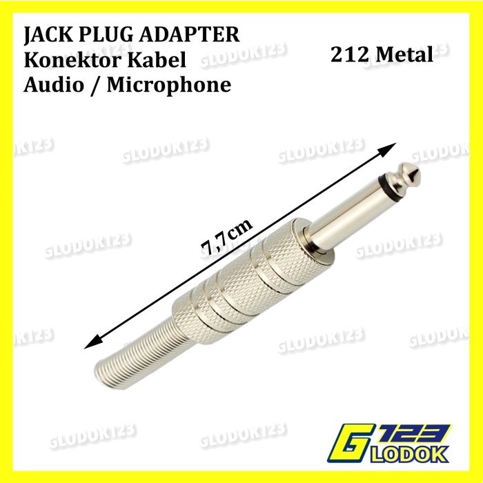 Jack Jek Akai Mono 6.35 6.5 MM Male Audio Mic Gitar Connector Guitar