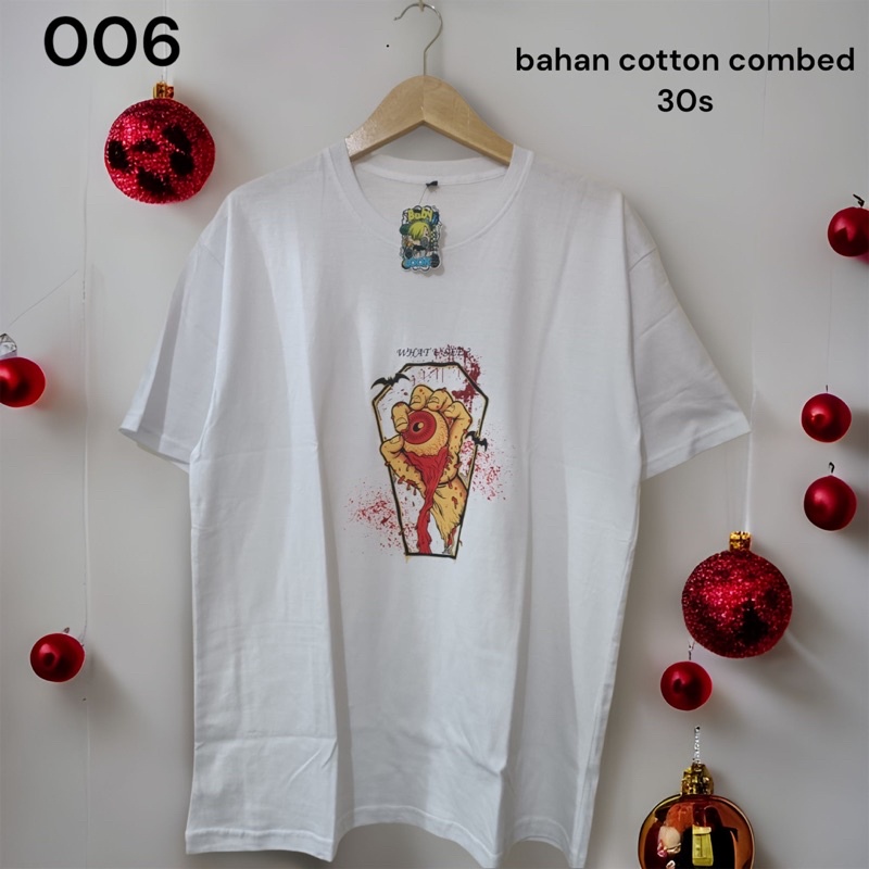 baju polos gambar DTF bahan cotton combed 24s unisex kode 006