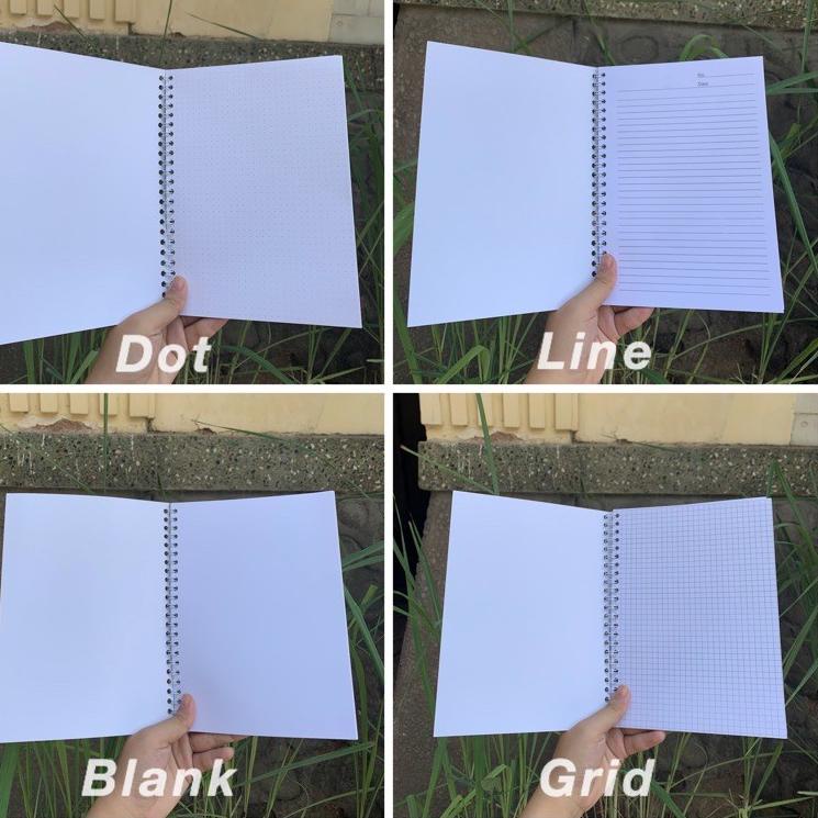 

わ NOTEBOOK/JURNAL GRID/DOTTED/ BLANK/LINE A5 き