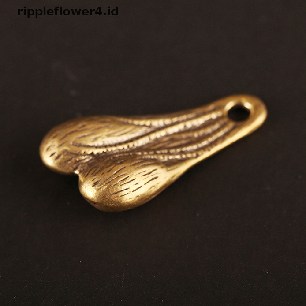 {rippleflower4.id} Liontin Pria Testicles Kuningan Padat Untuk Gantungan Kunci Trendy Balls Keyring~