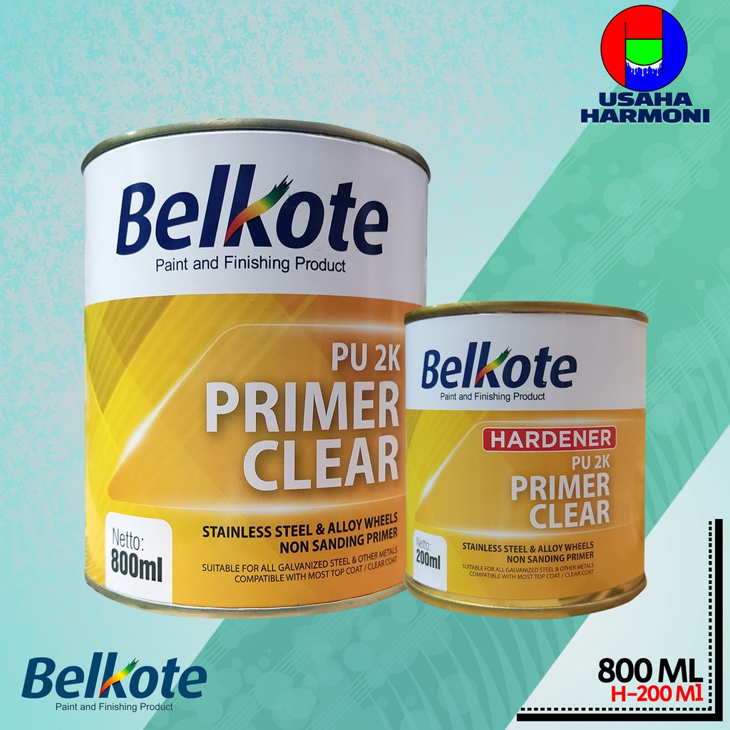 BELKOTE PU 2K Primer Clear + Hardener | Ukuran : 1 L