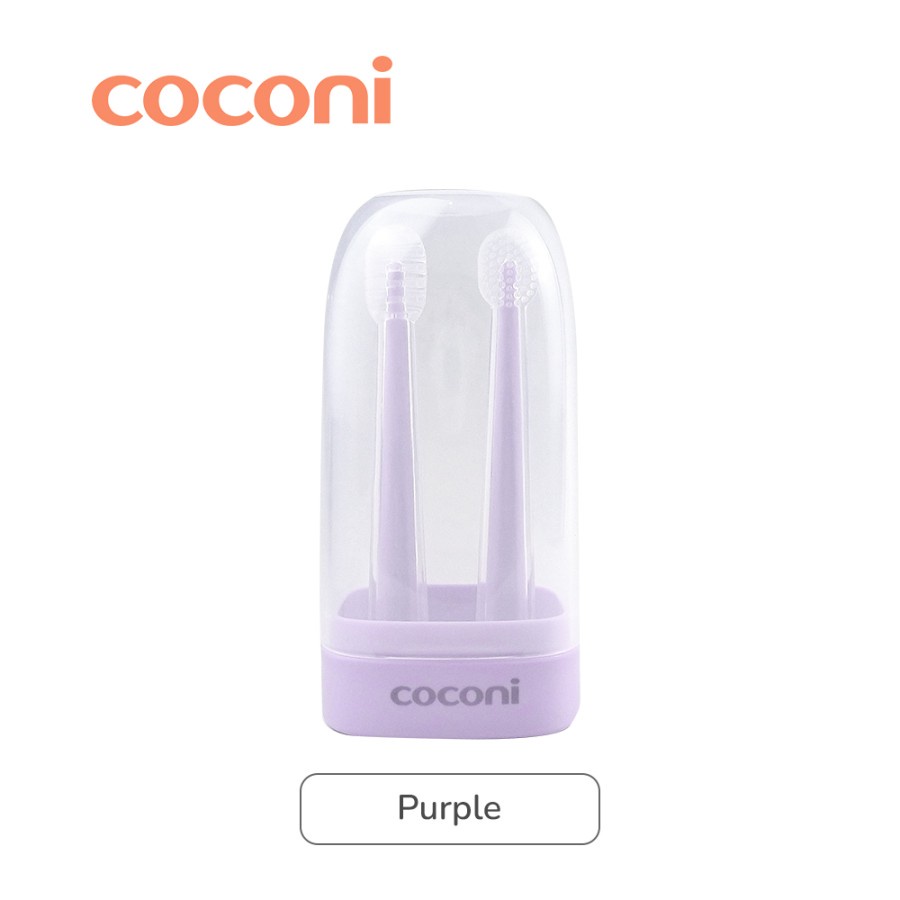 COCONI Baby Oral Care Pembersih Mulut Bayi Sikat Lidah isi 2 pcs