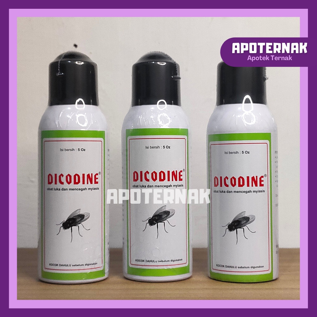 GROSIR DICODINE Spray mirip GUSANEX | Obat LUKA Belatung ANTI LALAT Pencegah dan obat MYASIS hewan kucing Sapi Kambing Domba Kuda dll | Gusanex Mini I MEDION | Apoternak