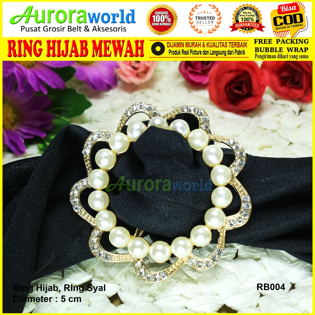 AURORAWORLD RING HIJAB RING ROK LILIT RING BELT MEWAH FULL BERLIAN  Bisa digunakan untuk Jilbab &amp; sebagai kepala ikat pinggang Ring Syal Ring Pashmina bros Ring kerudung gesper hijab Terbaru bisa COD