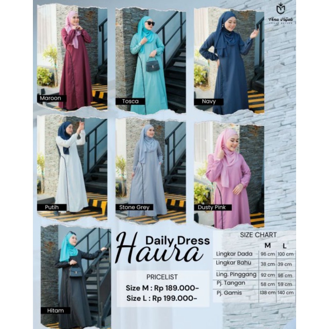 gamis haura#haura daily dress#gamis terbaru#naya_collection