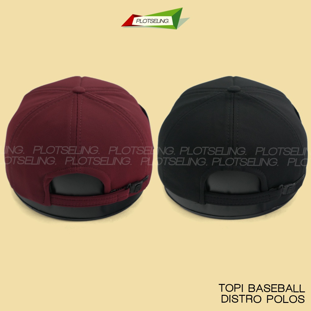 Topi Baseball POLOS Distro Kasual Sport Pria Wanita Hijau Hitam Merah Busa Tebal Premium Ukuran All Size