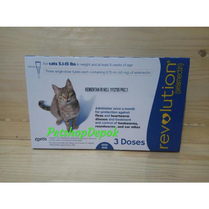 Promo Revolution Cat Revolution Kucing Blue Obat Kutu Kucing Tetes Tube