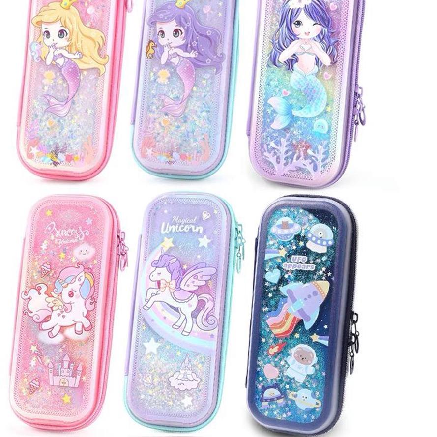 

Trendy Tempat Pensil Anak Sekolah Glitter Korea Kawaii Kotak Pensil Unik ~