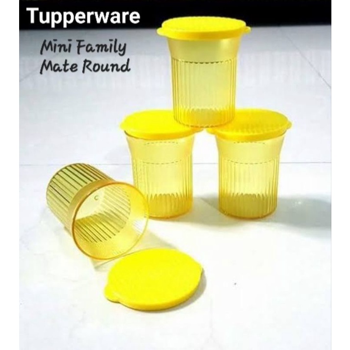 Jual Tupperware Mini Family Mate Round 200 ml - Yellow (3 Pcs ...