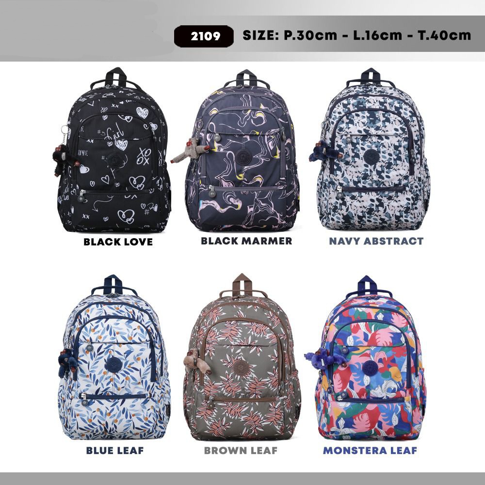 Tas Ransel sekolah besar 2109 Motif Tas laptop Tas Ransel Wanita Import muat Laptop 14inch ukuran Large. Tas Ransel BEST SELLER TERBARU BISA BAYAR DITEMPAT.!!!!