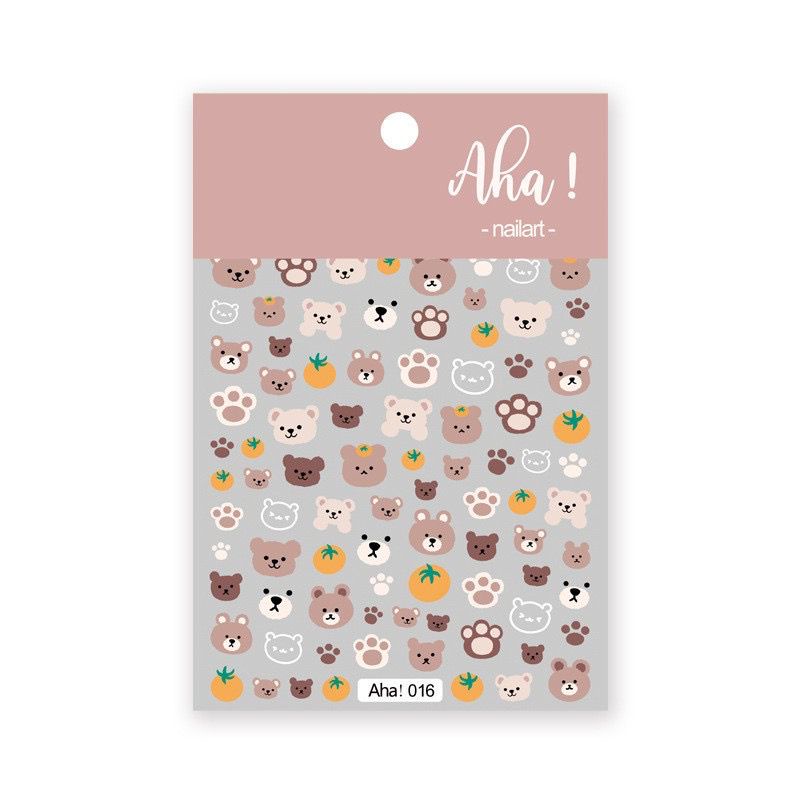 1 Lembar Stiker Kuku Desain Dinosaurus 5D Untuk Nail Art (DINOSAURUS KARTUN) AHA 16 BEST SELLER